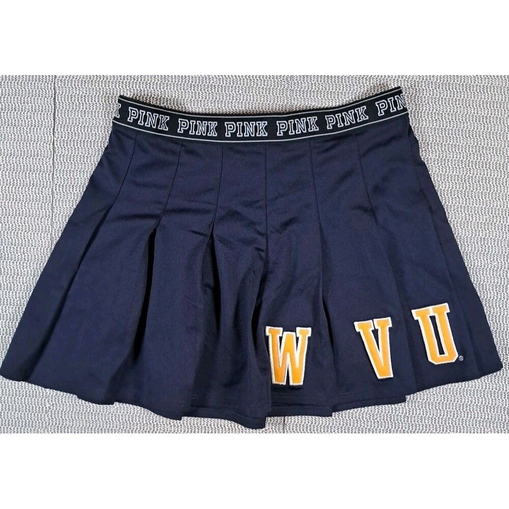 VICTORIAS SECRET PINK WEST VIRGINIA SKATER SKIRT/CHEERLEADER/TENNIS M